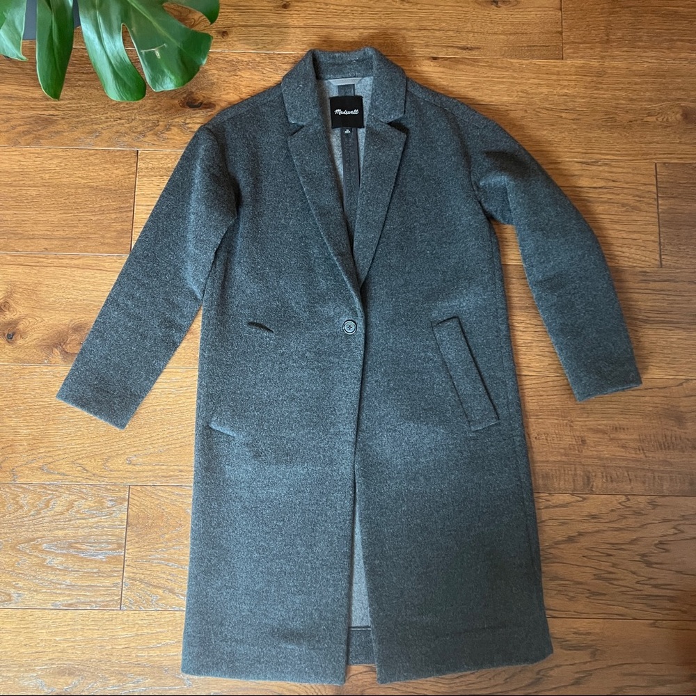 Madewell Monsieur Coat in Dark Gray - Picture 4 of 15